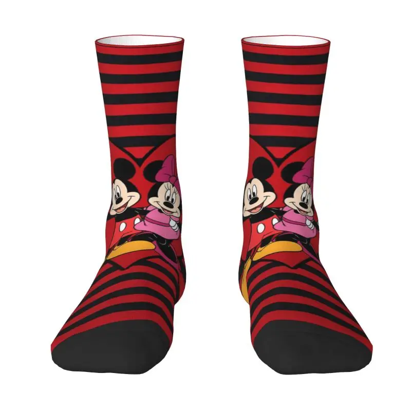 Minnie Mouse Men's Crew Socks Unisex Funny Mickey Spring Summer Autumn Winter Dress Socks