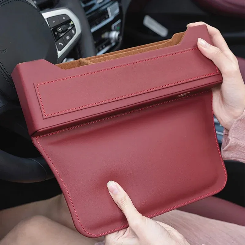 سيارة متعددة الوظائف الجلود شق الجانب تخزين محفظة جيب مفاتيح بطاقة صندوق تخزين لمقعد كوبرا ولد 2022-2024 2025 #6