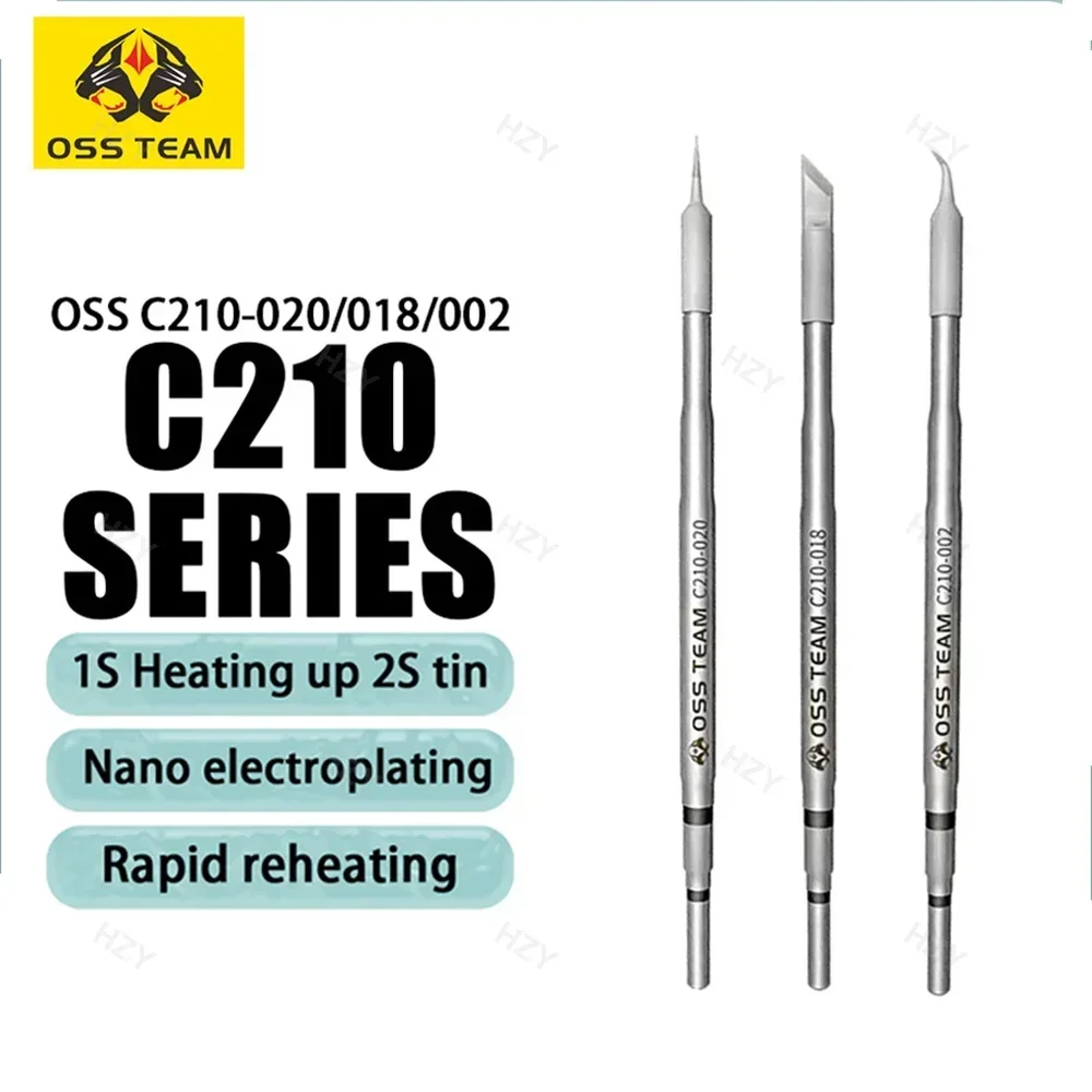 OSS C210 Soldering Iron Tip Rapid Heating Core for T210 T26D Welding Table Handle Compatible T80 HS 02B Soldering iron tips