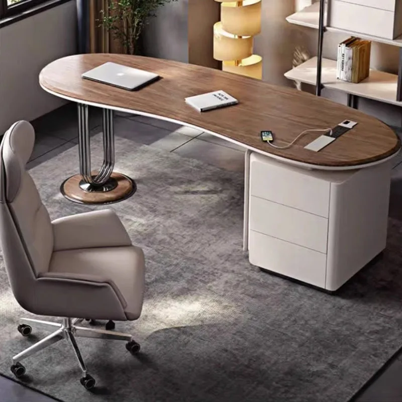 Living Room Nordic Office Desks Creativity Storage Bedroom Study Office Desks Minimalist Artificial Board Furniture Стол MHBGZ
