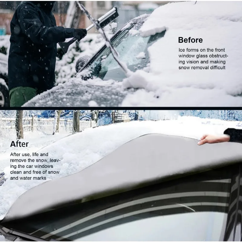 سميكة سيارة الآن ظلة غطاء الزجاج الأمامي مع 5/9 مغناطيس UV حماية مكافحة الثلوج ضوء الشمس للرياح الأمامية لبيجو 2008 #4