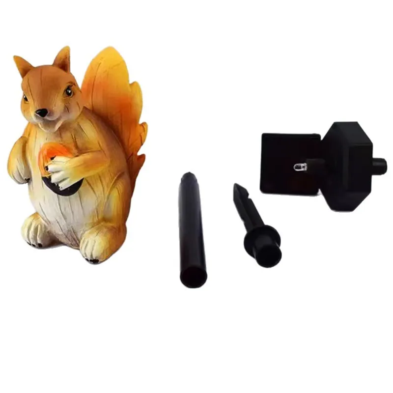 LED Solar Resin Squirrel Ground Plug-in Lamp Outdoor Waterproof Courtyard Garden Lawn Decoration Atmosphere Lighting Fixture