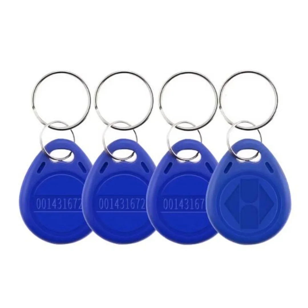 100pcs 125KHz 1D 5200 Keyfobs Rewritable Duplicate Tag 5200 Proximity Copy Access Card ID Token Ring RFID Cloner Keychain