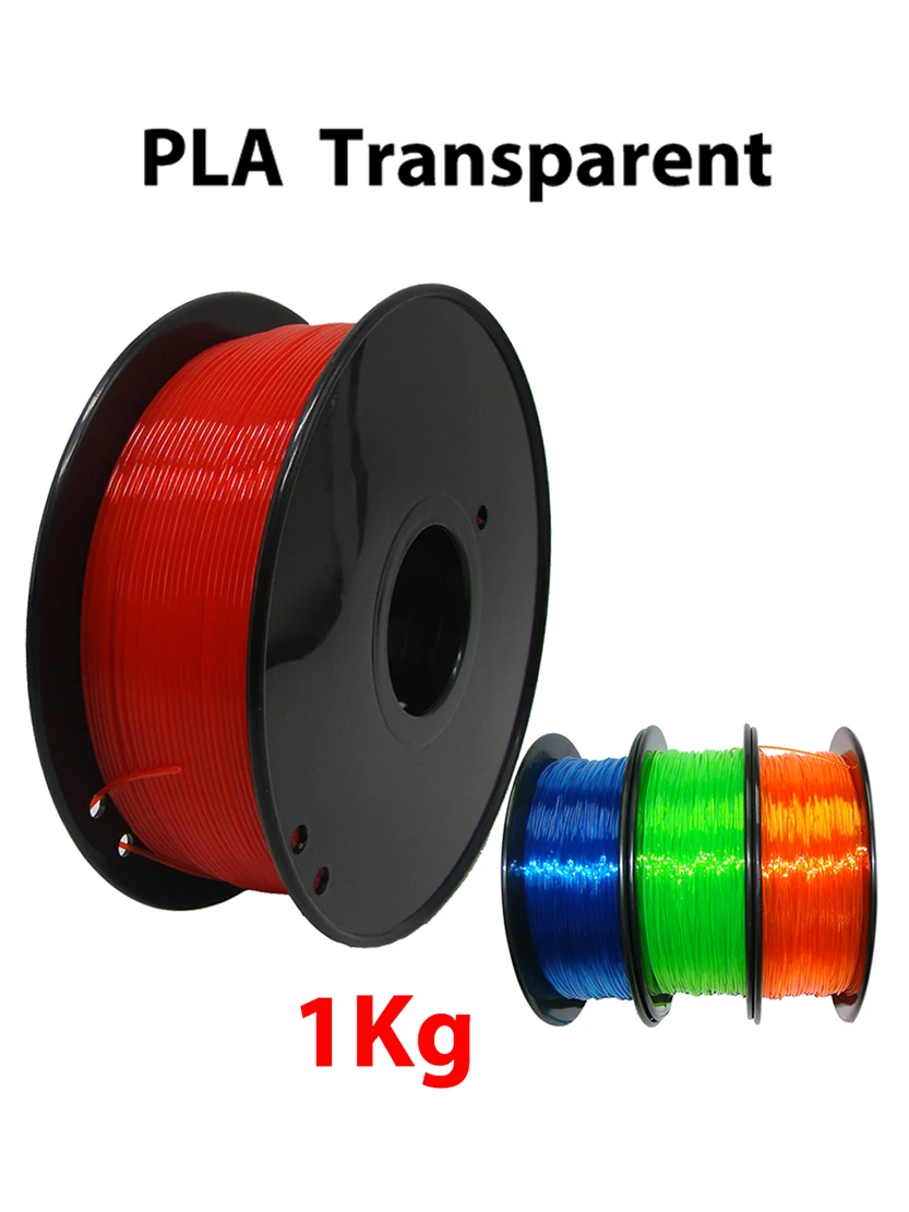 PLA 3D Printer Filament 1Kg Transparent Blue Red wire Vacuum Packaging 1.75mm For 3D Printing Fliament PLA Supplies 95A 1000g