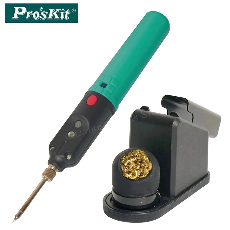 

Pro'sKit SI-B166 Wireless Soldering Iron Fast Heat Max 500C USB Rechargeable with Soldering Tip and Stand for Phone Repair