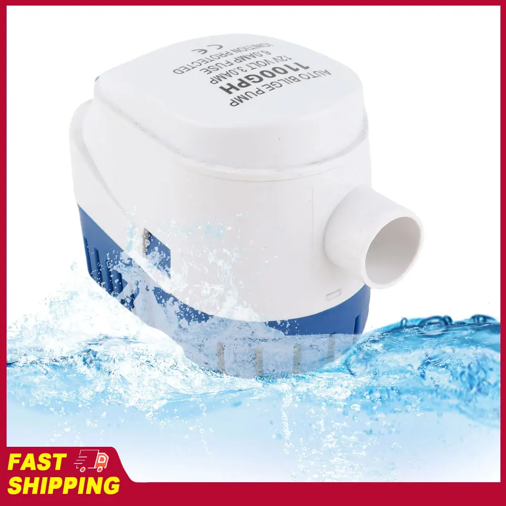 Bomba de achique automática sumergible marina de 12V y 1100GPH para embarcaciones, totalmente automática, interna