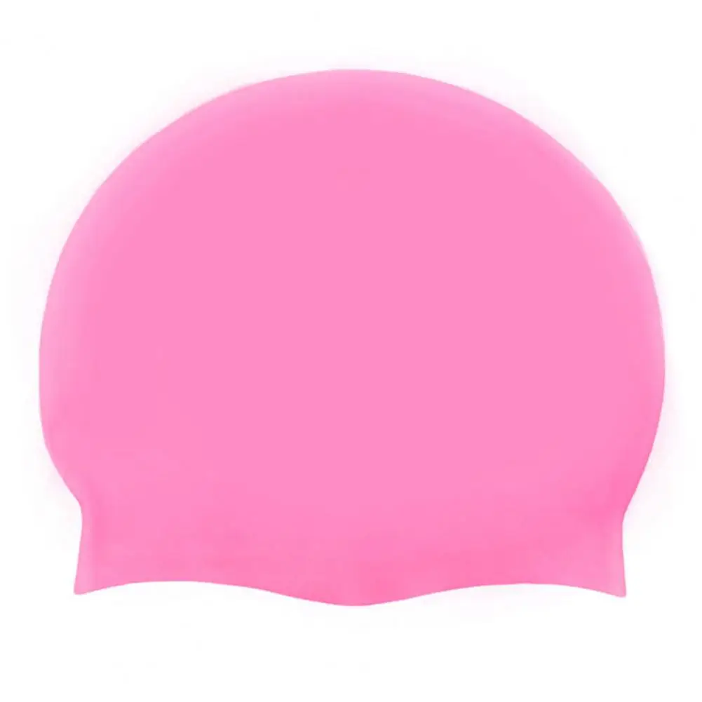 

Silicone Swim Cap Non-slip Stretchy Waterproof Long Short Hair Swimming Hat Solid Color Swimming Pool Cap