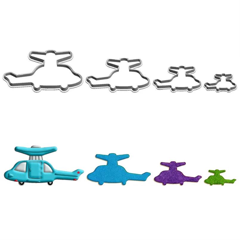 

Four Specifications Cartoon Air Vehicle,Light Armed Helicopter,Plastic Molds,Cake Fondant Tools,Cookie Sushi and Fruits Cutters