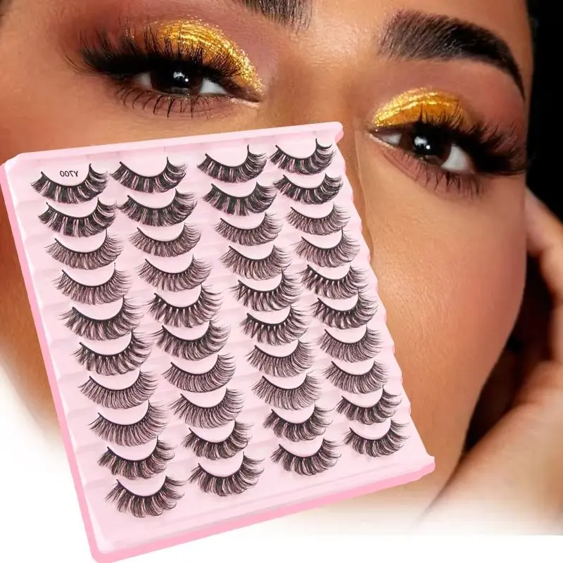 5/10/20 paires de Faux Cils dramatiques moelleux 3D Cils de vison vaporeux Faux Cils naturels Faux Cilios épais Faux Cils outils de maquillage