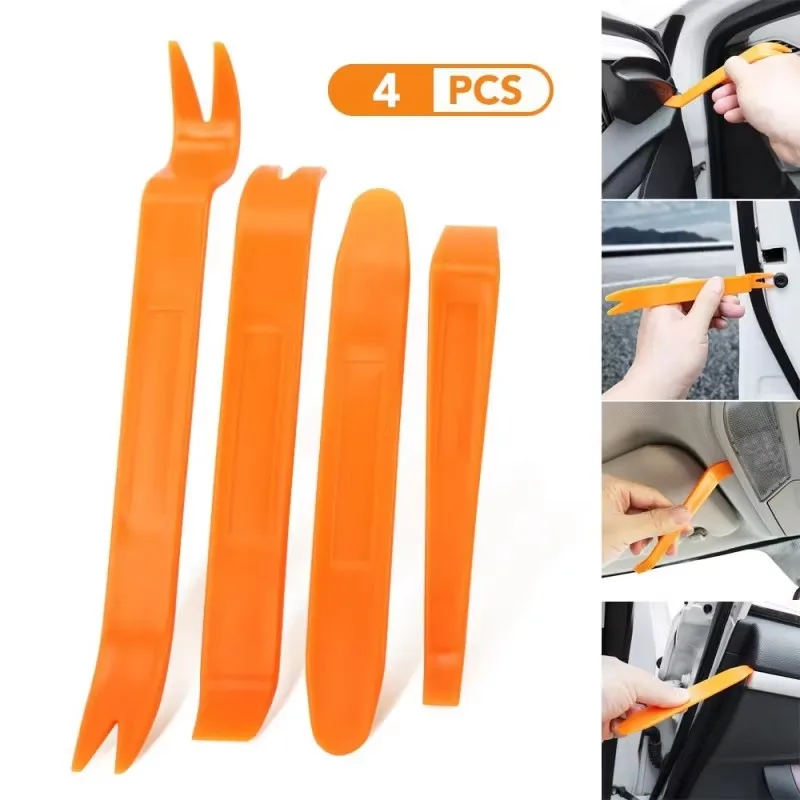 4/12/24Pcs Car Removal Tool Car Radio Door Clip Panel Trim Dash Auto Radio Removal Pry Tool Automobile Interior Disassemble Kit