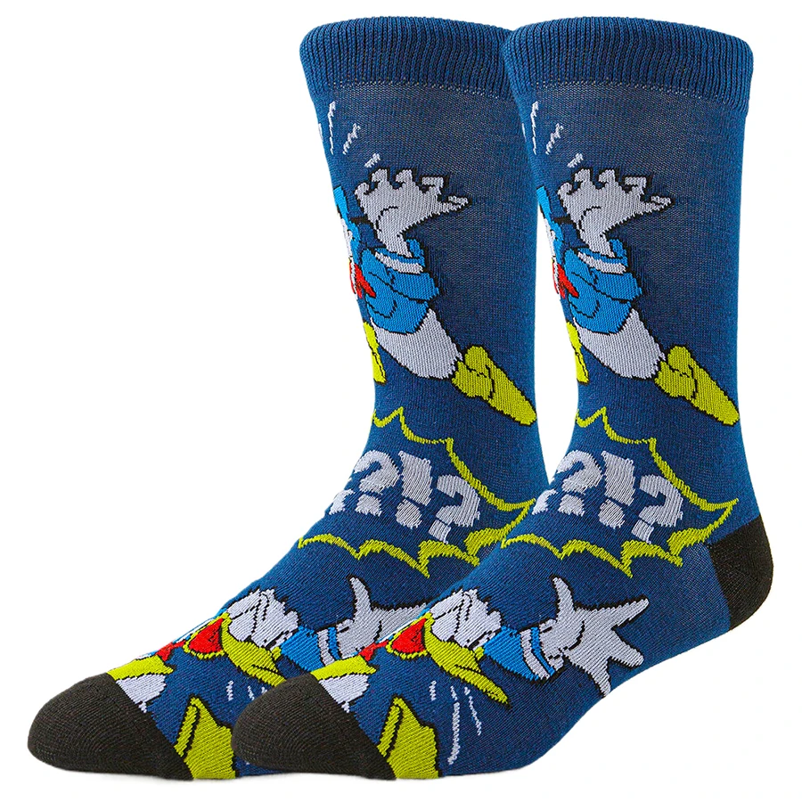 5 ペア男性女性ディズニーアニメソックスヒップホップストリートファッションノベルティおかしいカジュアルクルー漫画