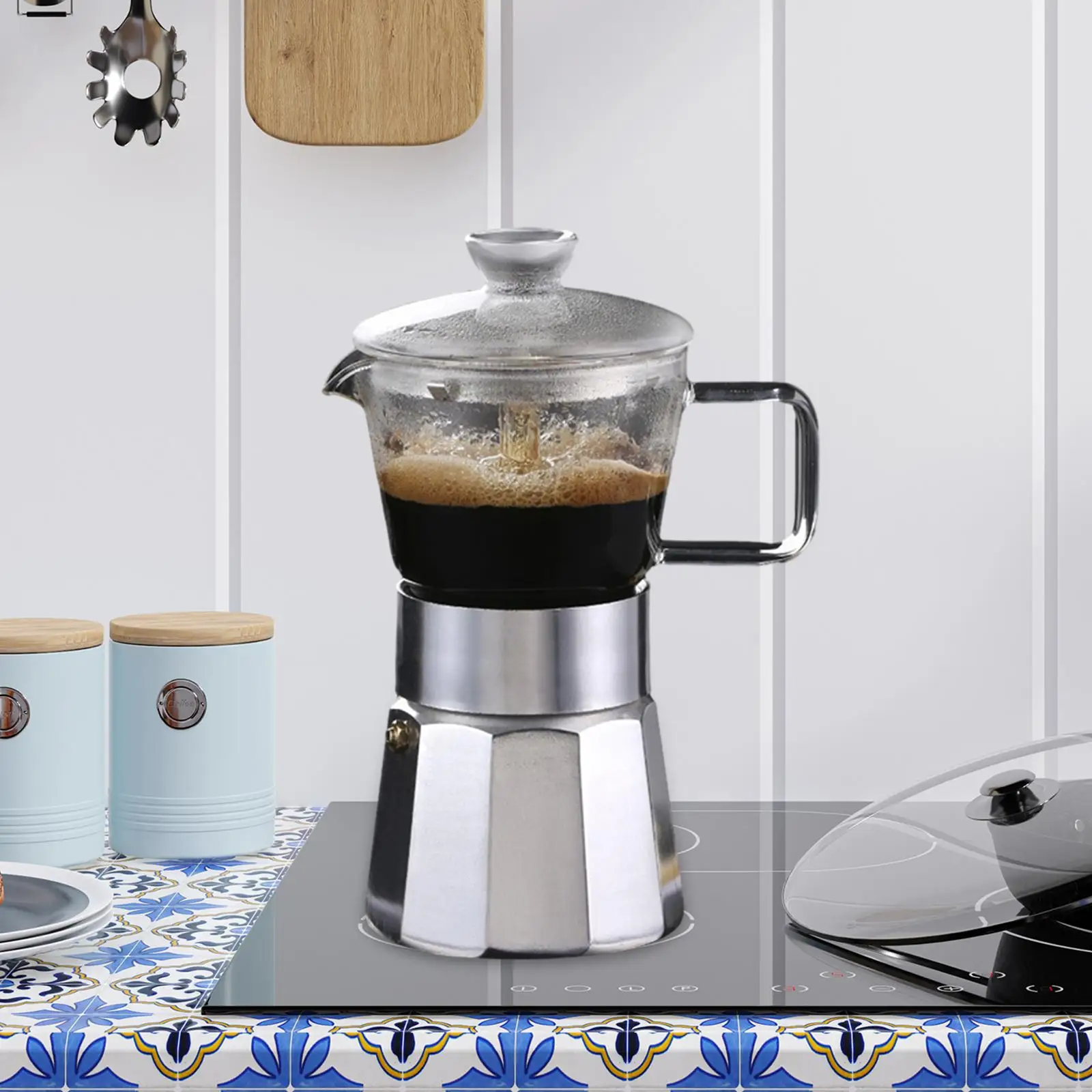 

Traditional Italian Coffee Maker Induction Stovetop Espresso Maker for Home