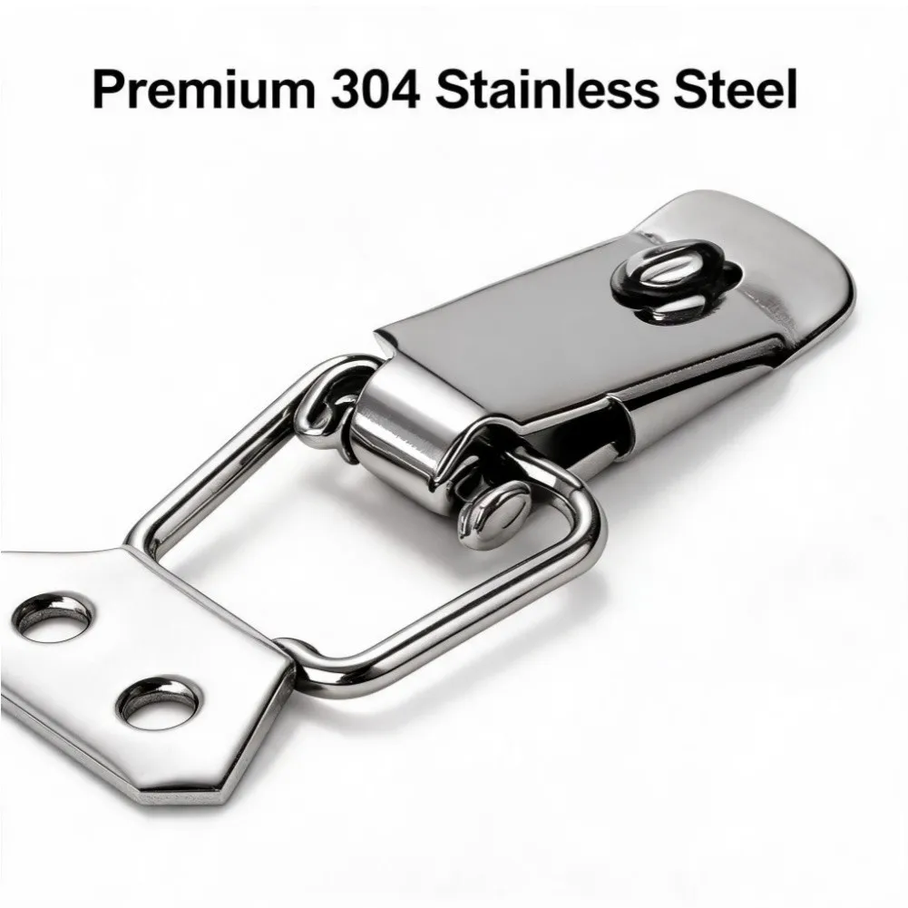 10pcs 304 Stainless Steel Duckbill Buckle Latch With Spring For Toolbox Aviation Case Equipment Storage Hardware