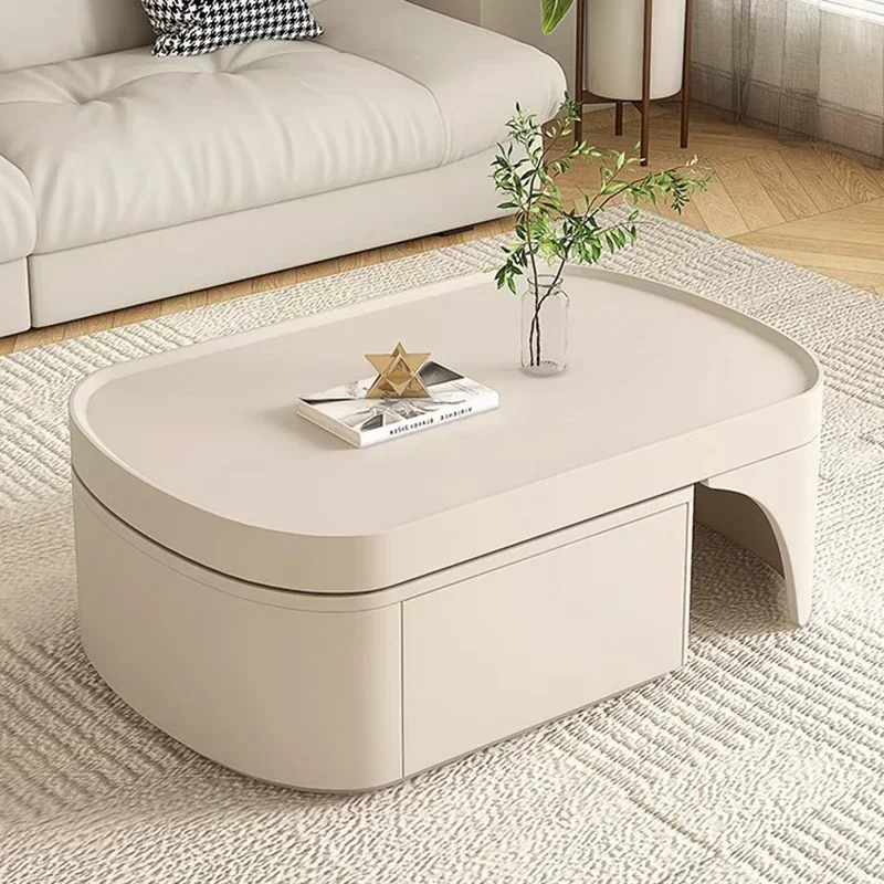 # Para gavetas de mesa lateral de design pequeno oval estético baixo branco nórdico mesa lateral móvel moderno apartamento &