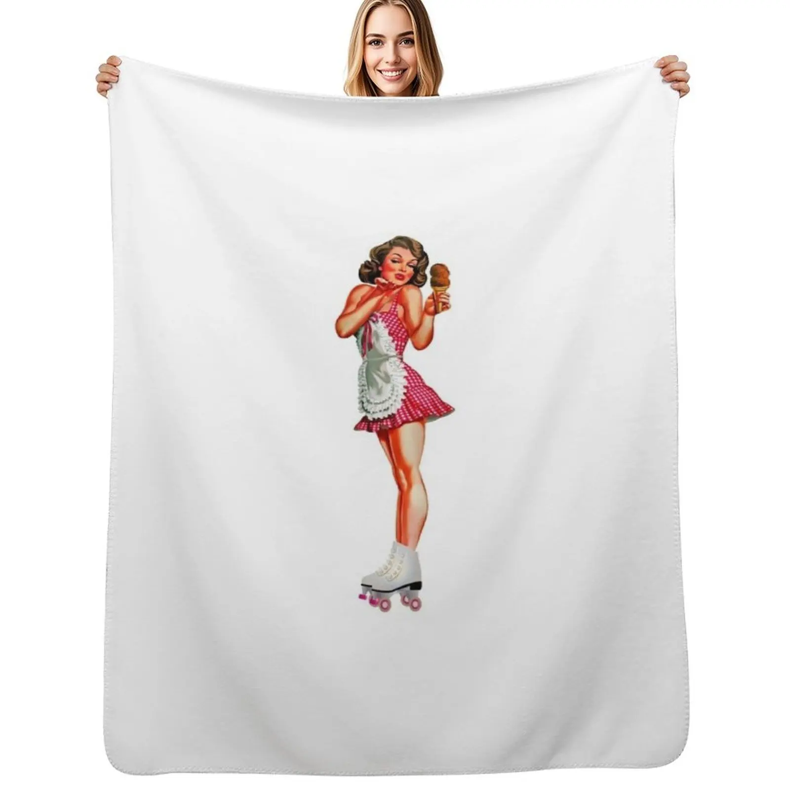Ice cream Throw Blanket Single Decoratives for babies Heavy Stuffeds Summer Beddings Blankets