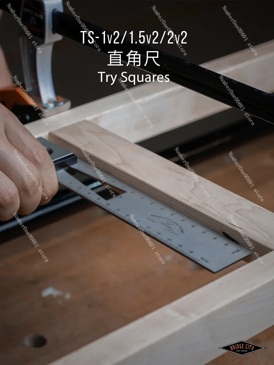 TS Right Angle Wooden Ruler, Multi-purpose 90 Degree Turning Ruler, High-precision L-shaped Board Ruler, Multifunctional