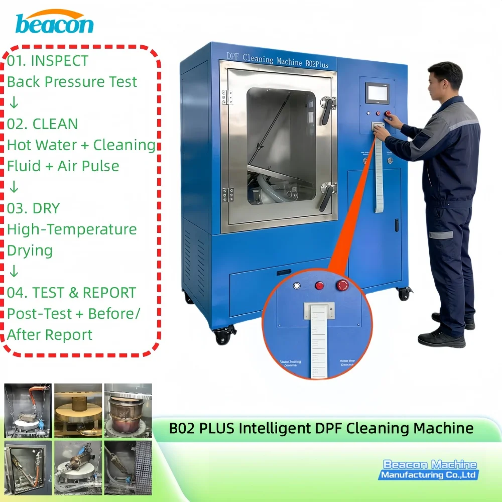 Intelligent DPF SCR Catalytic Converter Cleaning Machine B02 Plus High Temp Drying Test & Print All-in-One Diesel Filter Cleaner