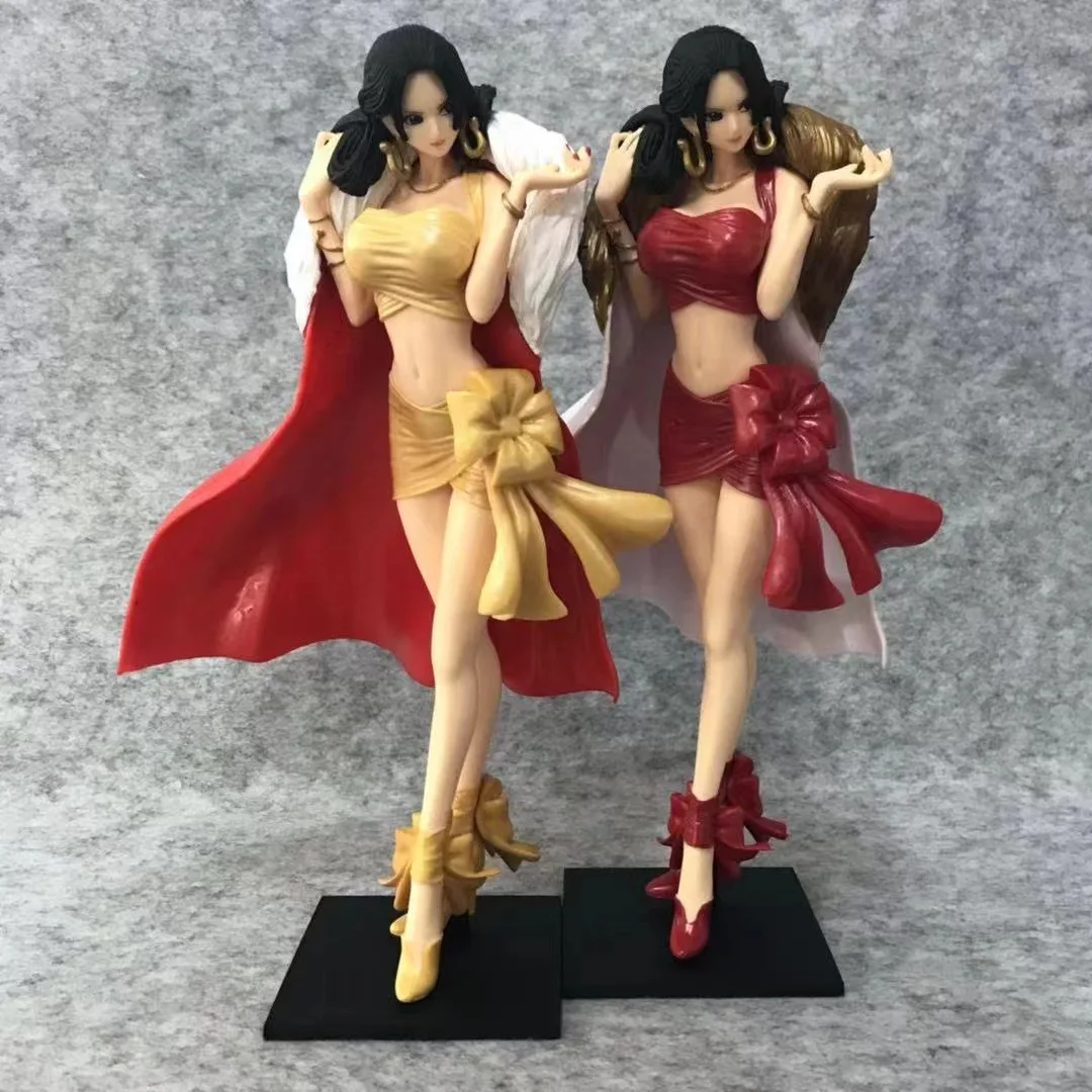 

25cm One Piece Flash Charm Female Emperor Boa Hancock‌ Coat Cloak Anime Figure Model Statue Collection Desktop Decoration Gifts