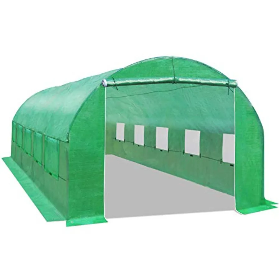 

Сменное покрытие для теплицы для наружного использования, большой горячий садовый дом, поддержка арки, рама, вьющиеся растения, цветы, овощи, 24,6 дюйма