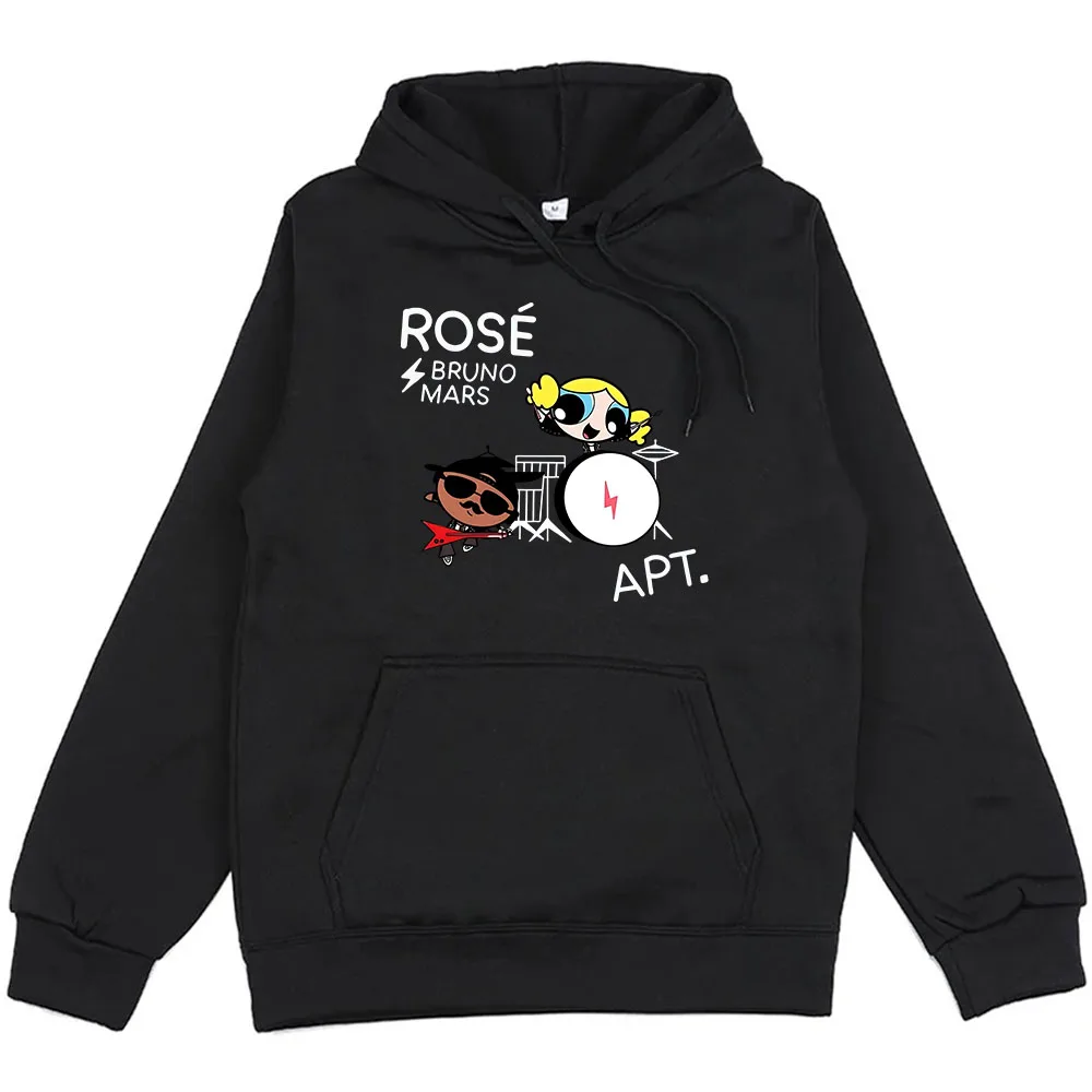 Hoodies Men/Women Clothes  APT ROSÉ & Bruno Mars Printing Sweatshirts Moletom Masculino Hooded Winter Pocket Pullovers Male Top