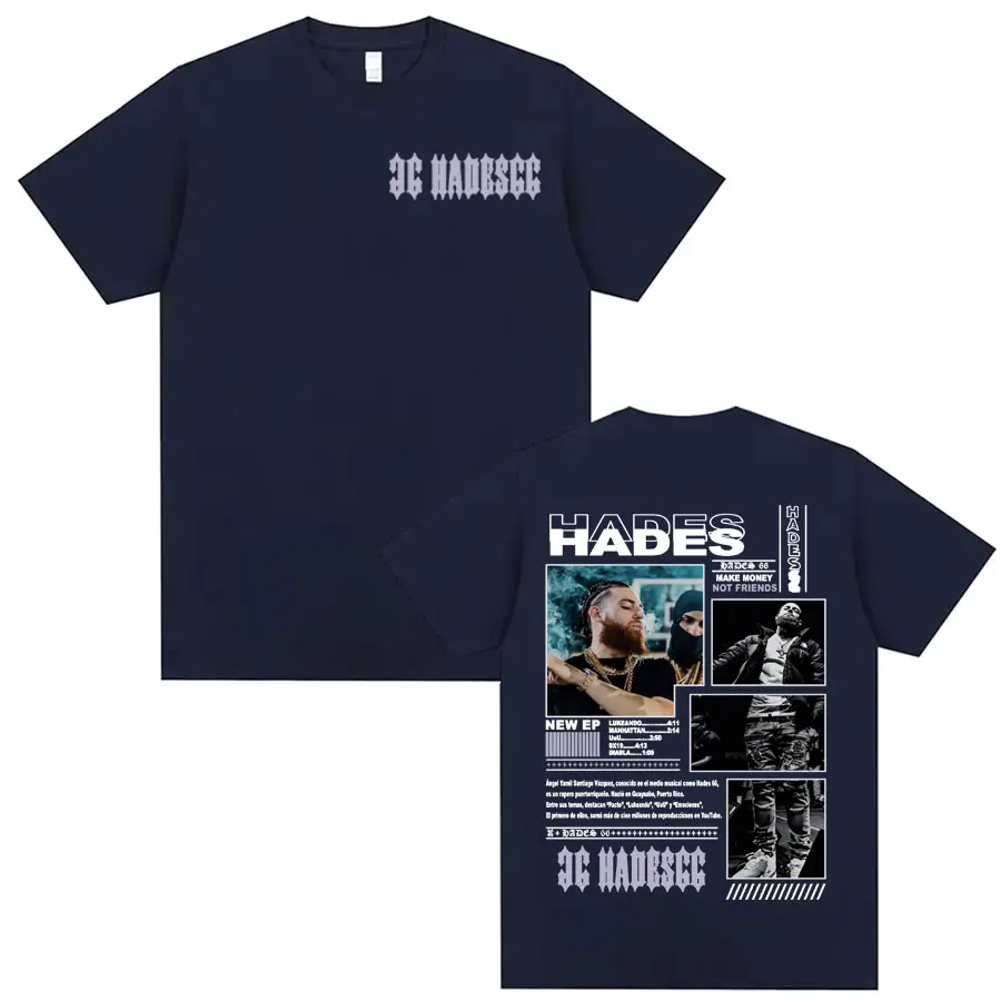 Rapper Hades 66 Make Money Not Friends Album Cover T Shirts Men Women Fashion Hip Hop Pop Music Short Sleeve 100% Cotton T-shirt