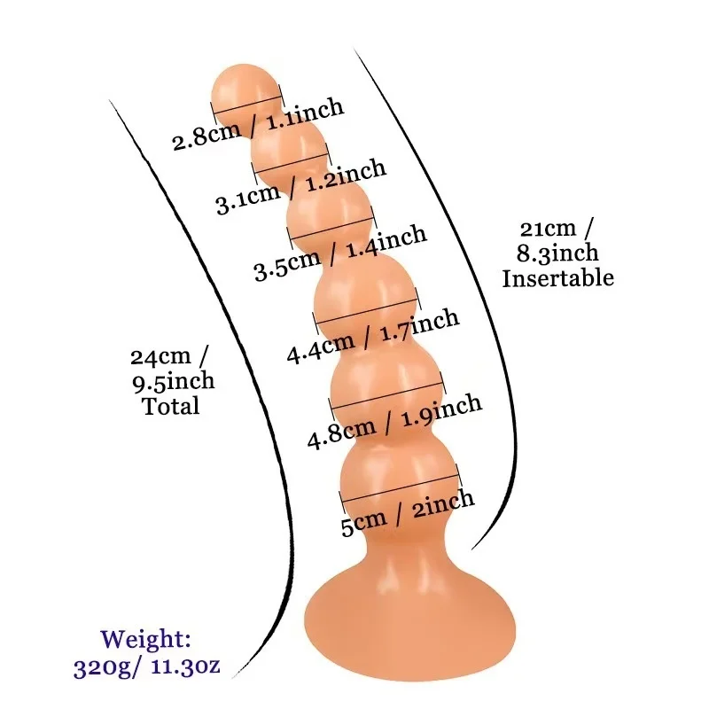 5/6 Ball Anal Beads Sex Toys Soft Anal Plug Dildo with Suction Cup Female Masturbator G-Spot Massager Vaginal Anus Stimulator 18 - view 2