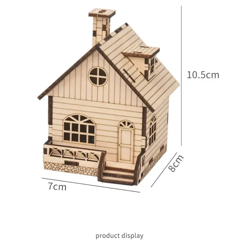 Kids Physics Science Toy DIY Mechanical Music House Wooden Model Building Kit Enhance Logic & Creativity Fun Educational Gift