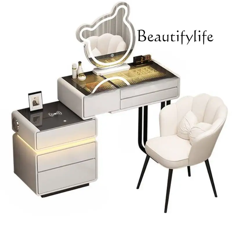 

Bedroom Makeup Dresser Organizer Storage Drawer White Princess Luxury Dressers Mirrors Modern Mueble Tocador House Accessories