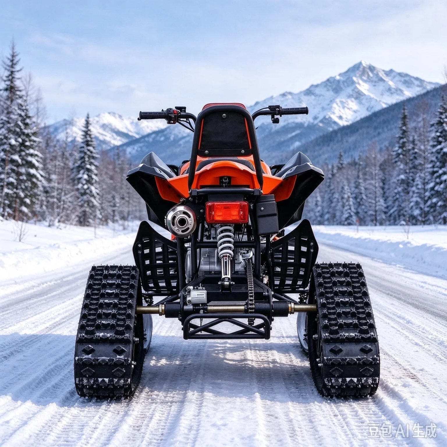 Electric Track Snowmobile Headlight Spring Suspension Steerable Ski Sled Adult Mountain Off-Road Winter