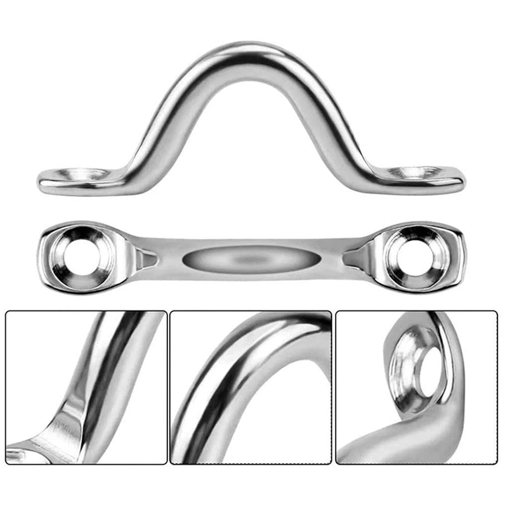 60Pcs Stainless Steel Peck Plate Eye Plates Ceiling Hook Kayak Eye Plate Kayak Pad For Kayak Canoe, Kayak Canoe Rigging