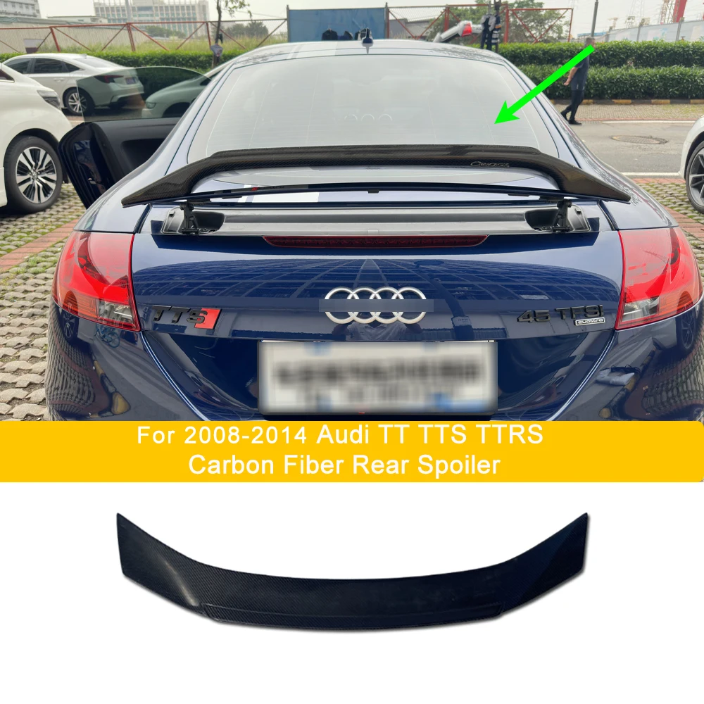 

For The 2008-2014 Audi TT TTS TTRS Carbon Fiber Rear Spoiler Trunk Spoiler Aerodynamic Accessories No drilling installation