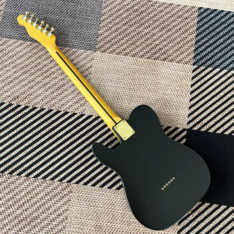 جيتار كهربائي Vicers TL، تشطيب رائع باللون الأسود غير اللامع، جسم الزيزفون، لوحة أصابع من خشب القيقب، أجهزة ذهبية، جيتار مكون من 6 أوتار #3