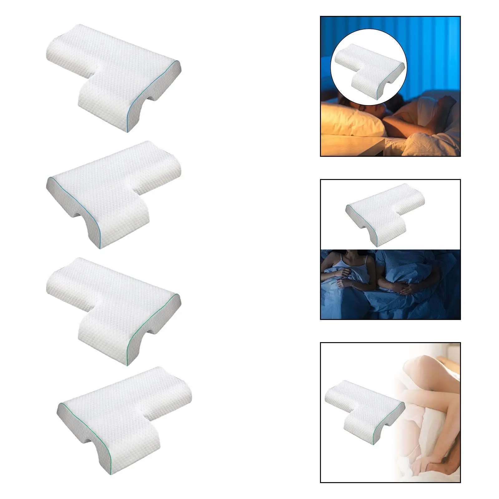 Couples Merging Pillow Arm Pillow with Removable Cover Side Sleeping Pillow with Armhole for Hotel Arm Rest Valentine's Day