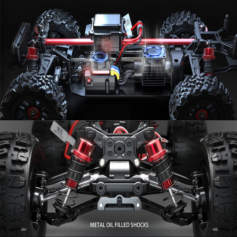 MJX Hyper Go 14210 14209 1/14 RC Car 4x4 Brushless 4WD Metal Chassis 55KM/H High Speed Off-Road Truck Remote Control RC Trucks