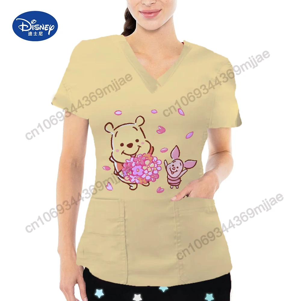 

Disney Pocket V-Neck Comfort Japanese Y2k T Shirt for Women Womens Tops and Blouses Women Summer 2023 Korean Style Clothes Yk2