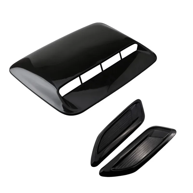 40 cm Universele Auto Luchtstroom Decoratieve Intake Hood Scoop Bonnet Vent Sticker Cover Hood Geared om elke FLAT Hood Voertuig aan te passen
