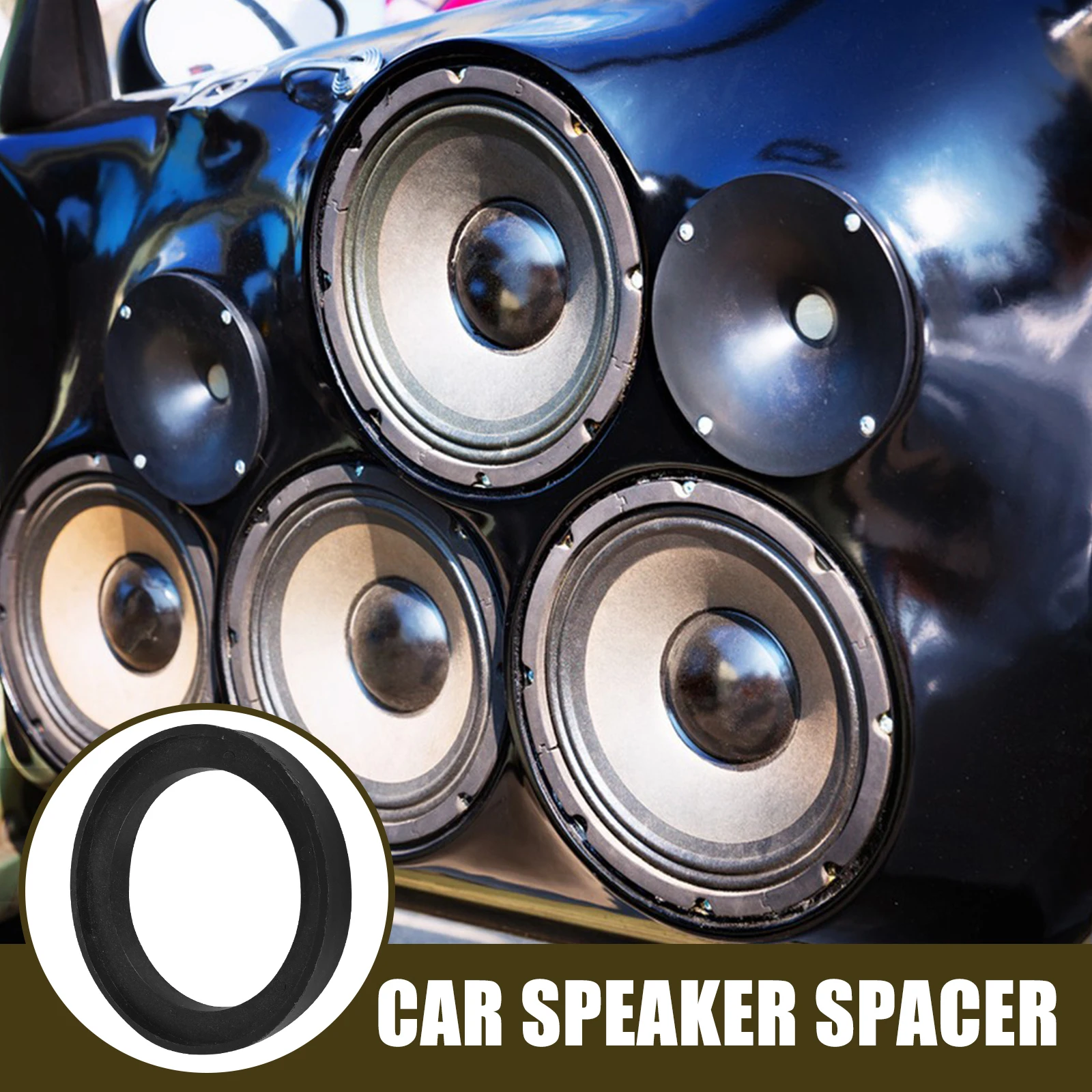 

3.5 Inch Car Speaker Spacer Rings with Plastic Pad for Car Audio System Enhancement Stable Installation of Speakers
