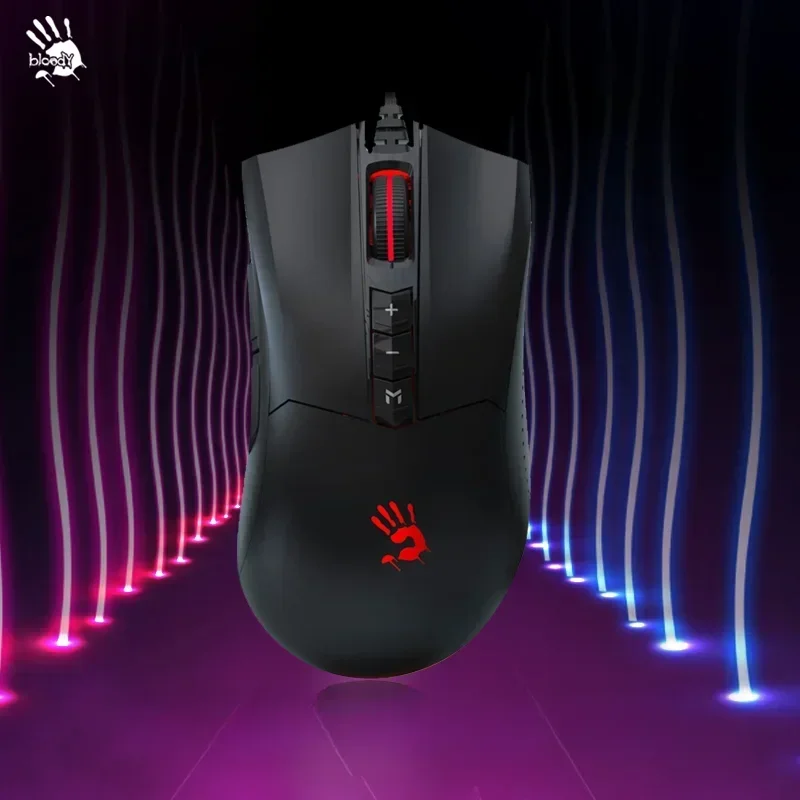 A4tech Blood ES9 Plus Mouse cablato ergonomico PMW3327 Sensore 16000 dpi Programmazione macro Accessori per laptop Mouse da gioco per e-sport