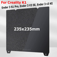 Smooth Black PEI Sheet for Creality K1 Build Plate Ender 3 V3 SE , V3 KE Plate Double Sided Print Bed Sheet for Ender 3 S1 Pro