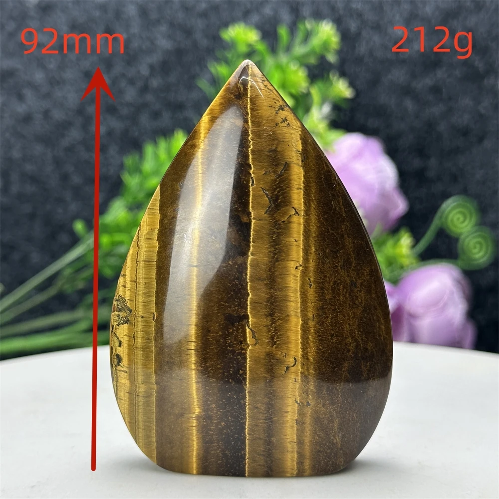 

Natural crystal stone flame shaped ornaments opal tiger eye stone carving crafts torch specimens home decoration gifts healing a