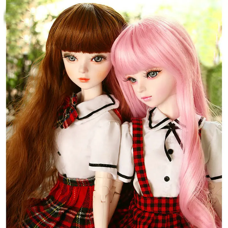 

60cm Original Handmade Bjd Doll 1/3 Lifelike Fashion Uniforms Schoolgirl Ball Jointed Girl Dolls Toys for Girls Birthday Gift