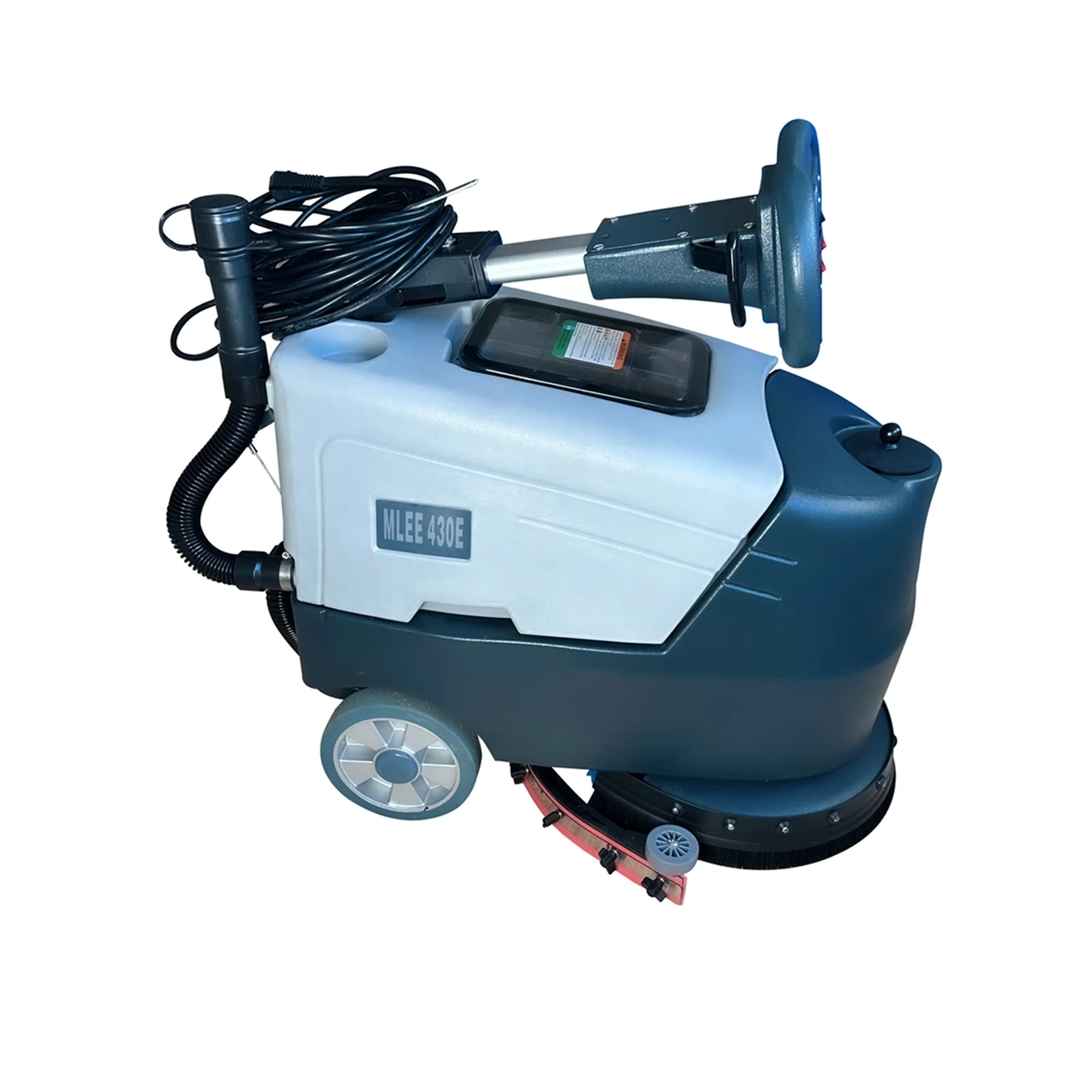 

New -430E Electric Floor Scrubber for Hotels & Gyms Compact Hand-Push Design 110V/220V Compatible 25L Solution Tank