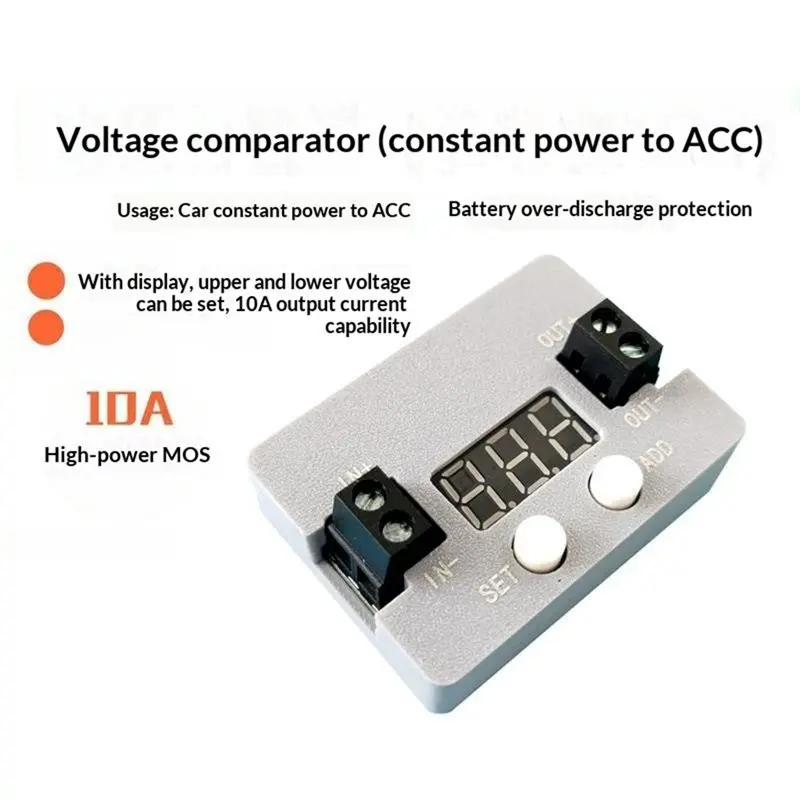 ABJN-12V DC Voltage Comparator, Car DC Voltage Comparator Over-Discharge Prevention, Low-Voltage Power Failure Protection Module