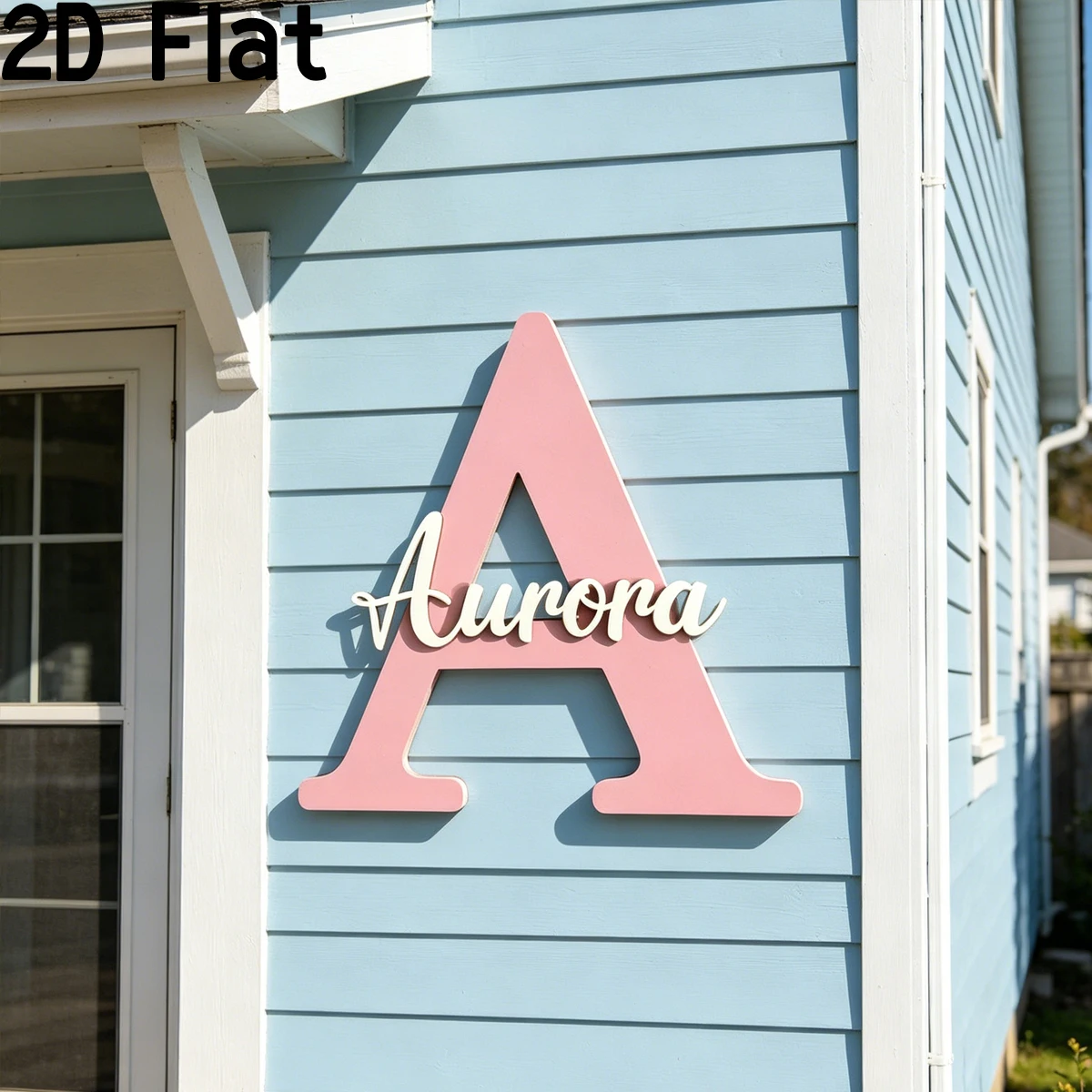 1Pc Custom Pink Alphabet A Woo - Baby Nursery Office recension och pris