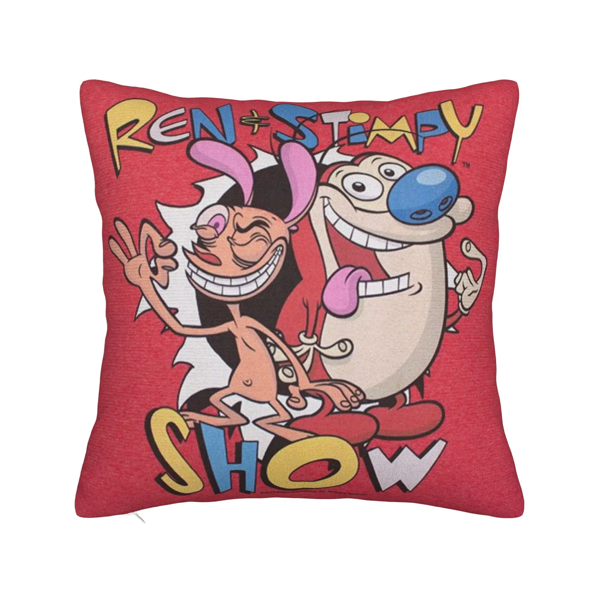 Y2K Home  Duo Rucksack Ren & Stimpy  Decoration Pillowcases Accessories  Pillow Cover Zipper Multi-Size