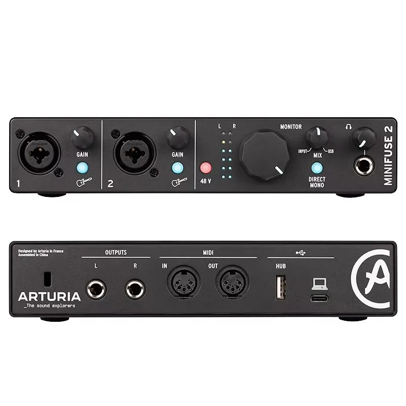 ARTURIA MiniFuse 2 portable USB-C audio interface 2 in / 2 out for guitar recording,broadcasting and Live multitrack performance