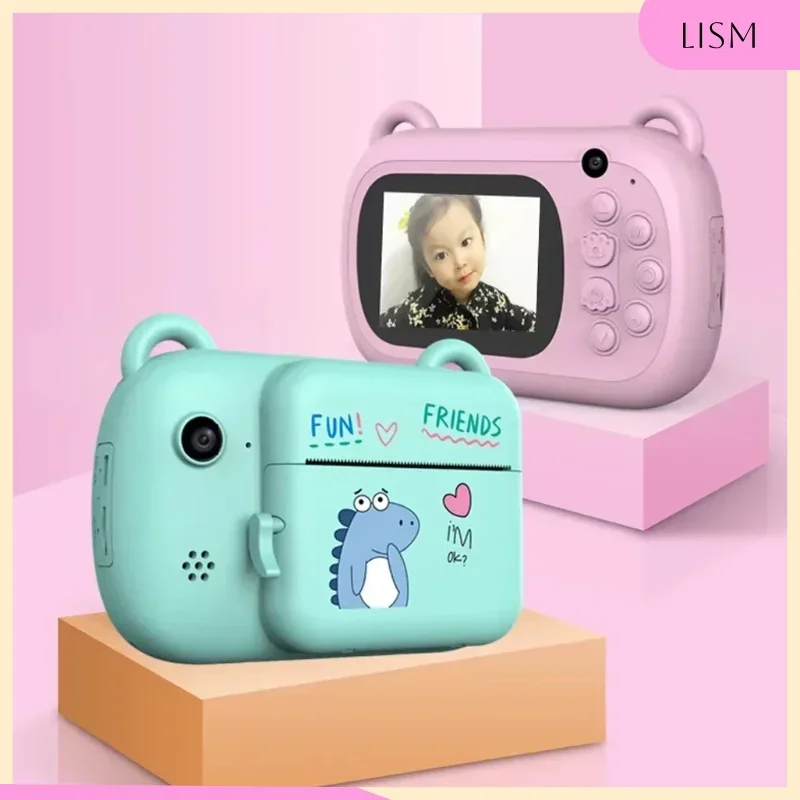 

LISM Instant Print Camera Kids Video Photo Cute Children Instant Print Camaras Fotograficas Toys For Kids Gift Portable Printer