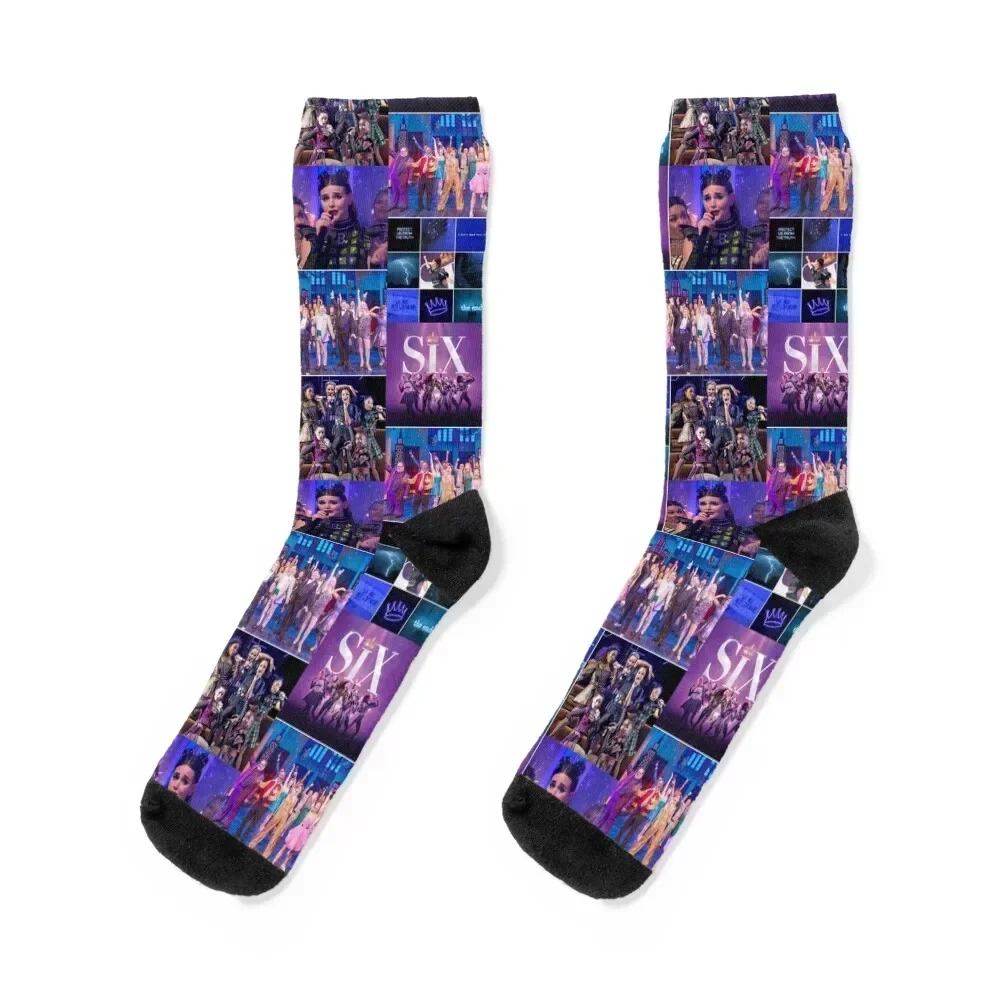 

Six the Musical British musical comedy Aesthetic Collage - 1 Socks Argentina japanese fashion Hiking boots Socks For Man Women's