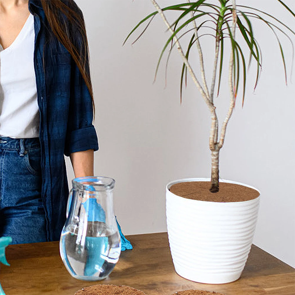 

Диск из кокосового волокна 30 см, круглый коврик из кокосового волокна для управления садом, цветок, защита от травы, кокосов, волокнистый плантатор, диск, кольцо, коврики для кокоса