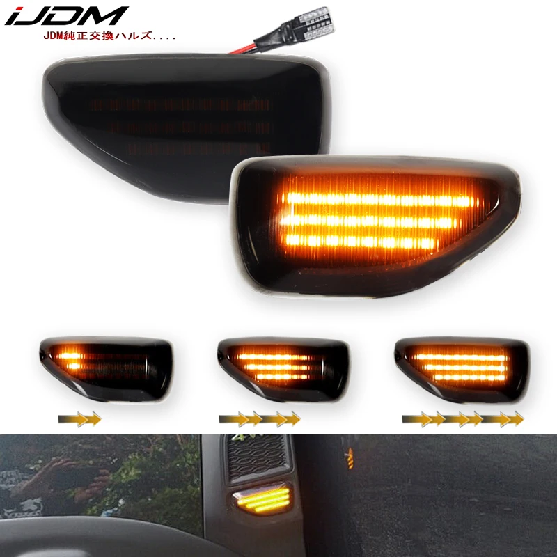 ijdm Car Light For Dacia Logan II Sandero II 2012 Duster 2018 LED Dynamic Side Marker Turn Signal Light Indicator Repeater Lamp